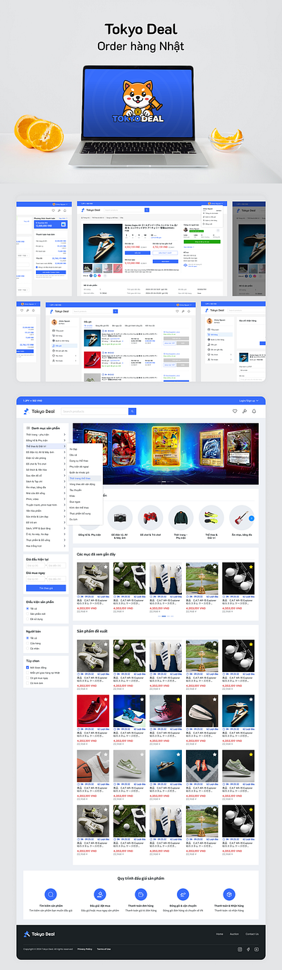 Tokyo Deal Order - Đấu giá hàng Nhật design figma ui uiux ux web