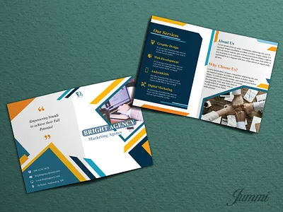 Corporate Bi-fold Brochure adobe illustrator brochure graphic design print design
