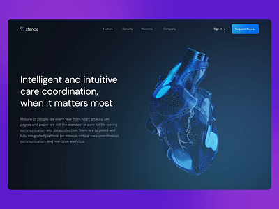 Website Design | 3D Motion Homepage 3d 3d motion anatomical app cta data health healthcare heart hero hero image homepage medical medtech motion graphics ui ux web web design website