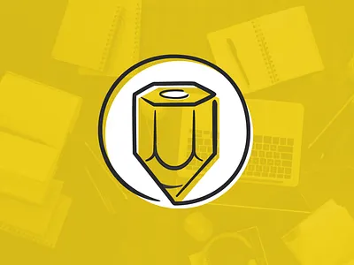 Tutoreal | Pencil Symbol Logo badge brand branding circle design education graphic design illustration logo logo design modern online course pencil school symbol tutorial vector yellow