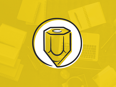 Tutoreal | Pencil Symbol Logo badge brand branding circle design education graphic design illustration logo logo design modern online course pencil school symbol tutorial vector yellow