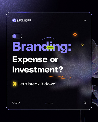 Branding: Expense or Investment? brand identity designer branding creative designer social media posts