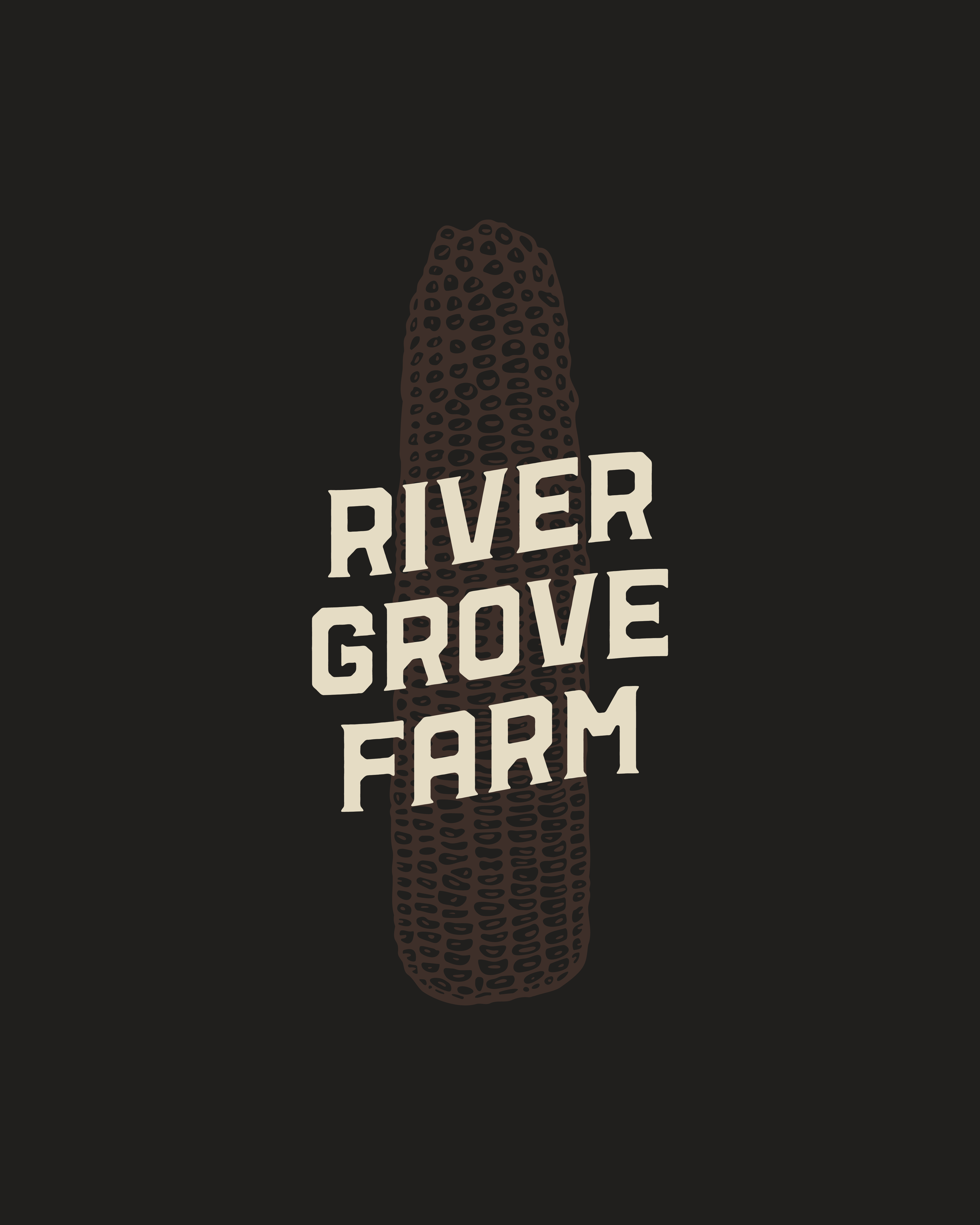 River Grove Farm Branding branding design digital art digital illutration farm font graphic design hand drawn illustration logo ranch typography vintage