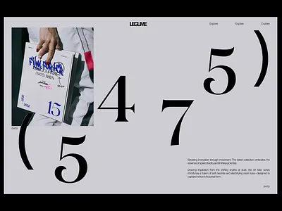 Motion in Numbers branding clean design hero landing page ui webflow