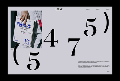 Motion in Numbers branding clean design hero landing page ui webflow