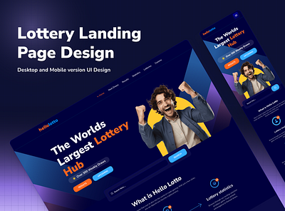 Lottery Landing Page Design branding design figma figma design landing page lottary website ui ui ux uidesign user interface web design webdesign