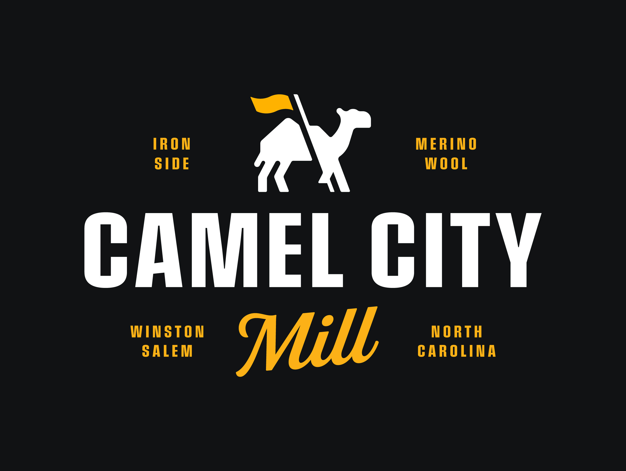 Camel City Mill • Branding Design animal apparel bold branding clean clothing flag icon identity logo logos merch minimal nature simple typography