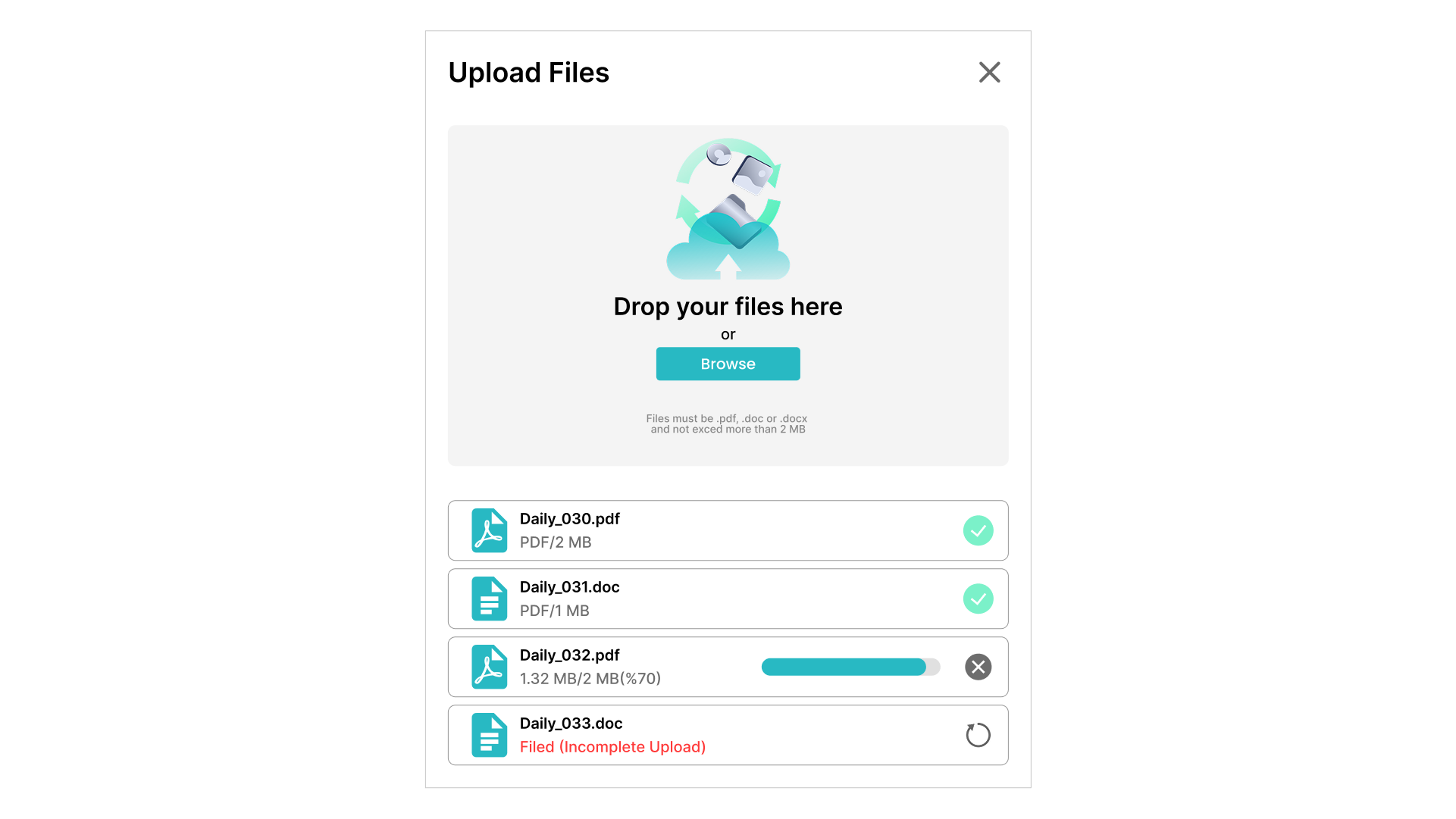 Browse thousands of File Upload List images for design inspiration ...