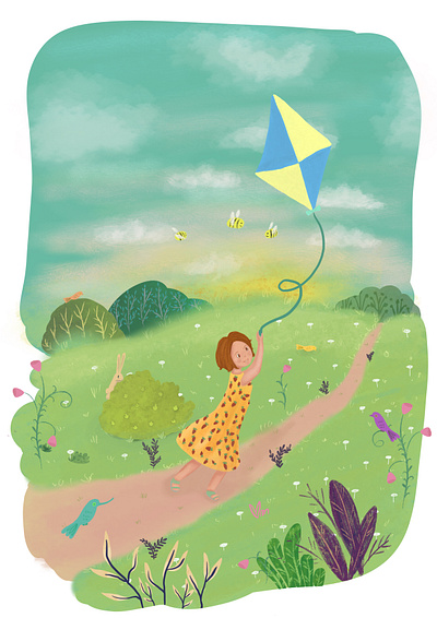Happiness illustration kidlit picture book