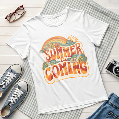 Summer Vibes Trendy T-Shirt Design for your pod design graphic design graphic tshirt illustration mockup shirtdesign summer summer vibe summertshirtdesign t shirt t shirt design t shirts typography typography tshirt vector white mockup