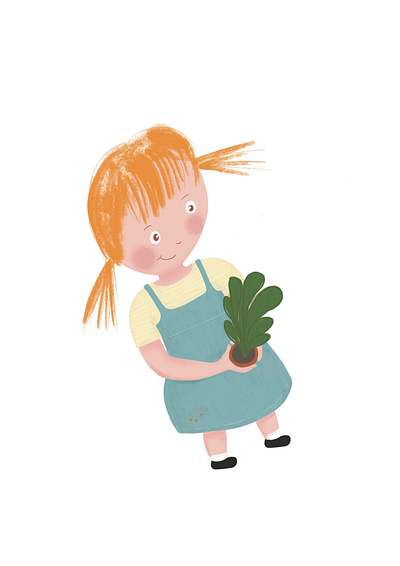 Plant lover illustration kidlit picture book