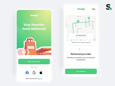 Sign Up / Sign In app design cooking courier delivery service eating fast food food food and drink food delivery app food order login mobile app mobile ui onboarding recipe registration restaurant sign in sign up