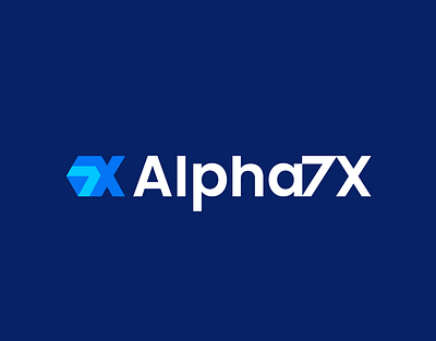 Alpha 7X 7 ai alpha brand identity branding letter lettermark logo modern simple tech technology wordmark x