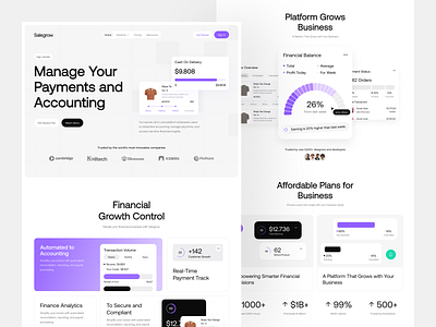 Fintech Website UI Design banking saas design finance finance saas fintech landing page saas saas website web web design website