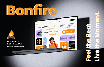 Bonfire - The music app branding mobile app music uiux web app