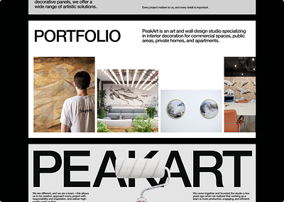 Peakart - Website art landing web website