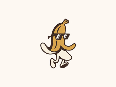 Shplit banana branding character illustration logo mascot sunglasses