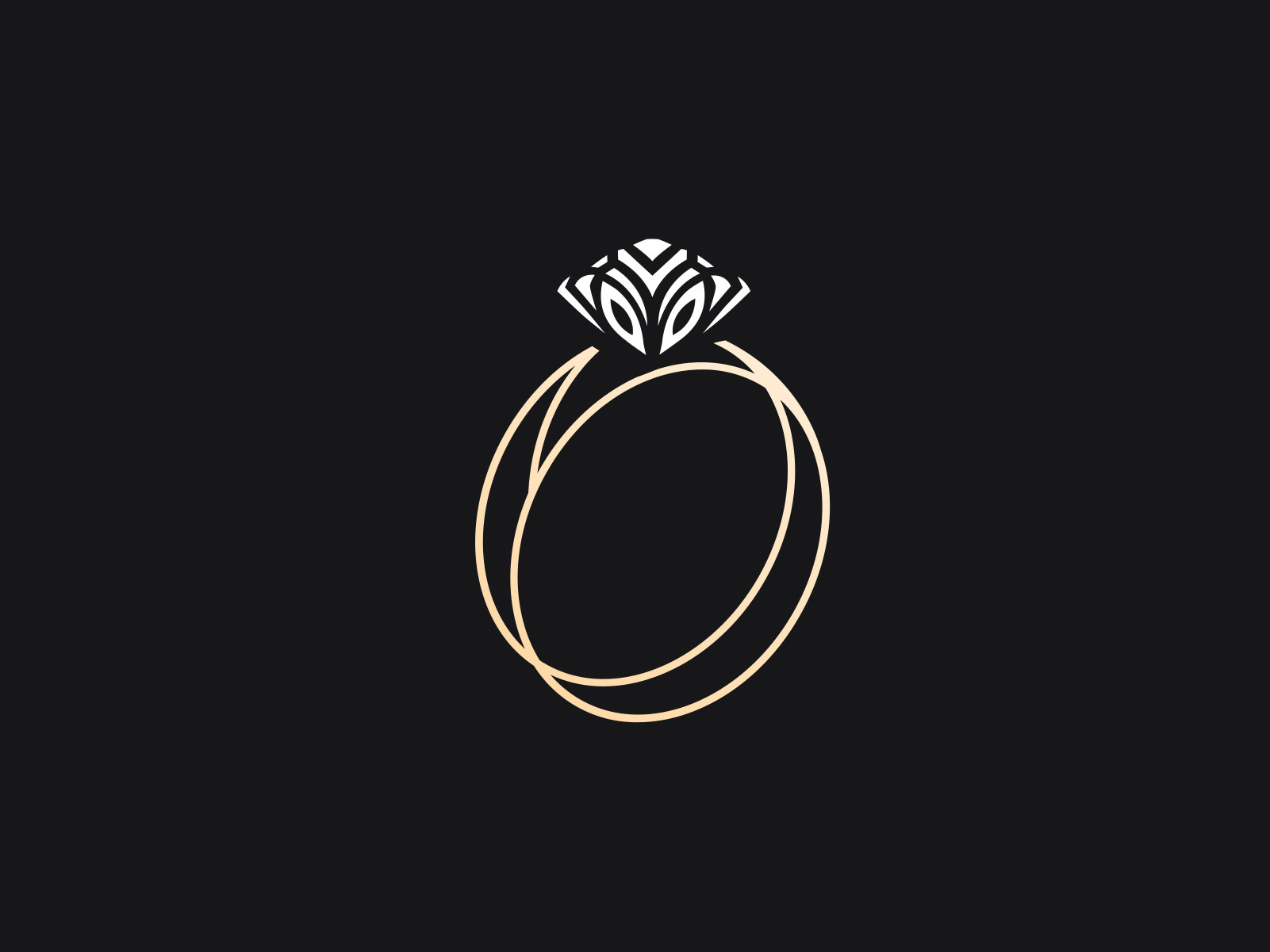 Timeless ring jewelry logo minimalistic ring vector