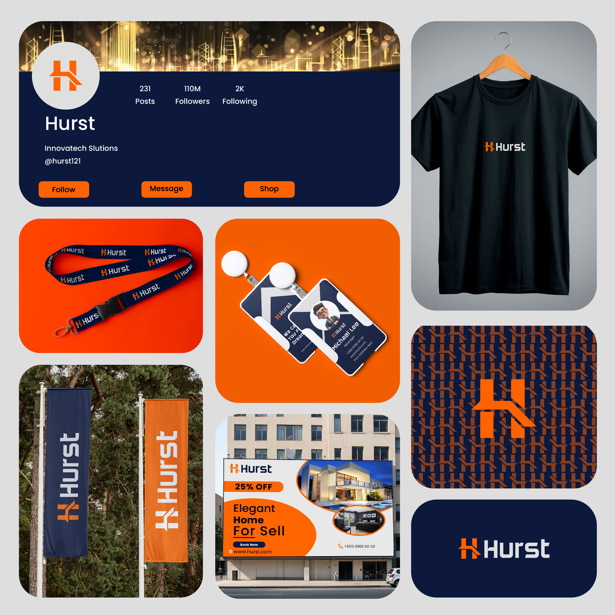 Real Estate, Construction Logo, Branding, Logo Design, H Logo animation banner brand identity branding design graphic design logo logo design real estate real estate logo tech logo