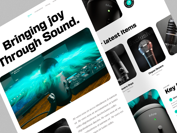 Portable Microphone Store site by Fahema Yesmin for Awe Design