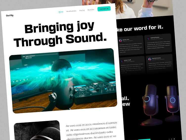 Portable Microphone Store site by Fahema Yesmin for Awe Design