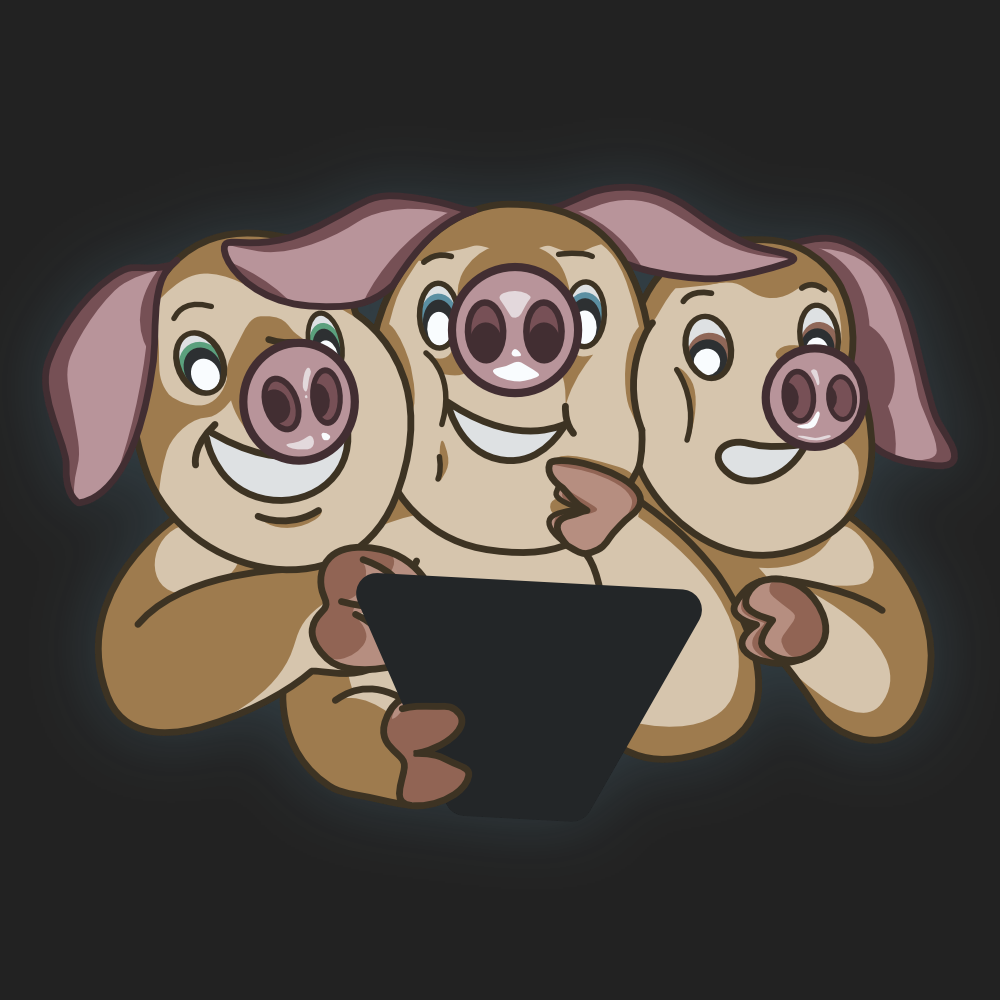 Example of Vector Art Cover for the Hanged Pig Mobile Game