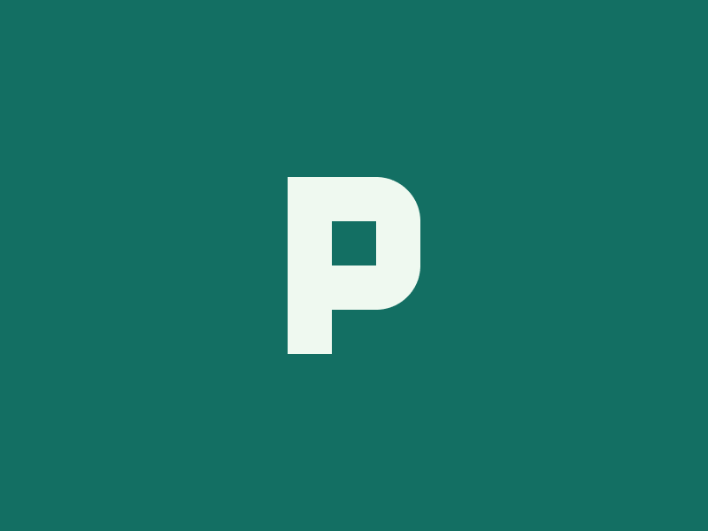 P Letterform Experiment design green letter letter p logo p