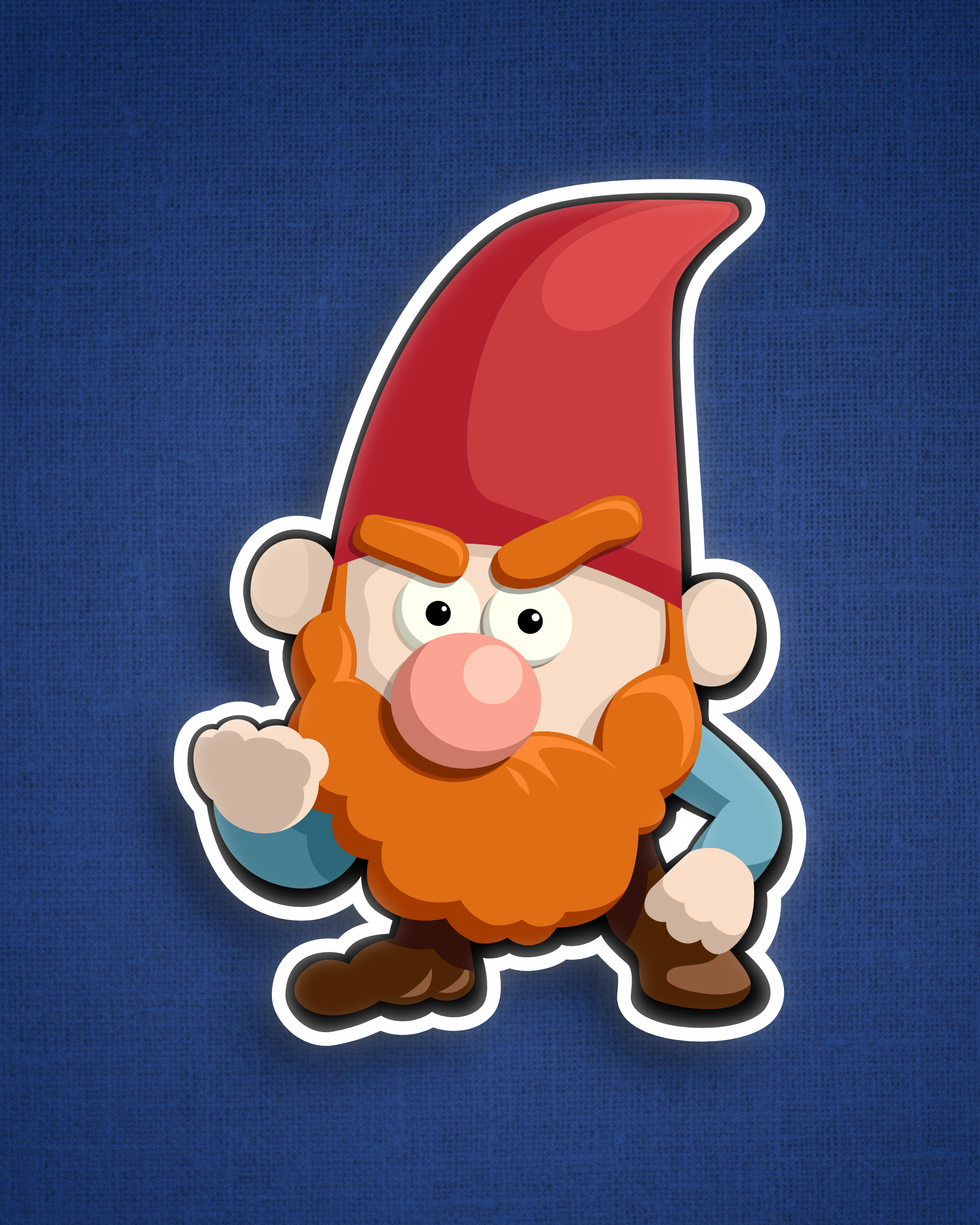 Example of Dwarf Mascot Sticker Logo