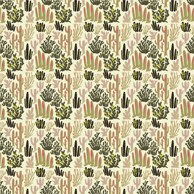 Cacti Repeat Patterns for Textiles or Wallpaper cacti desert fresco illustration pattern repeat succulents textiles wallpaper