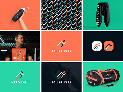 Gym logo | Fitness Logo | Workout Logo Design branding excercise fitness gradeint gym logo health identity jiging logo modern morning walk run logo running logo