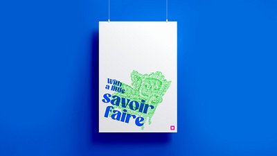 With a little savoir-faire - French Touche color graphic design illustration typography