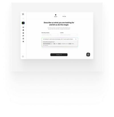 AI Powered Sourcing SaaS design product recruitment saas ui ux