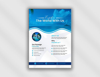 Flyer design for travel agency agency creative design creative flyer design flyer flyer design graphic design graphic designer travel agency travel flyer