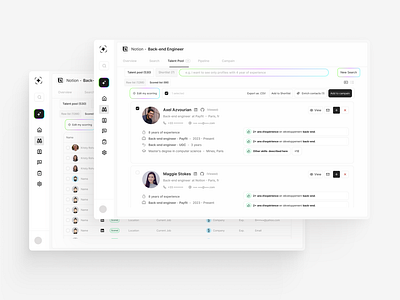 AI Powered Sourcing SaaS design product recruitment saas sourcing ui ux