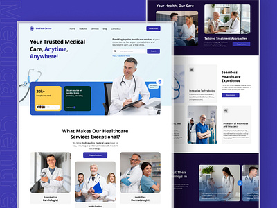 Medical & Healthcare landing page ai medical imaging anatomy appointment attractiveui diagnostics website doctor doctor website fintech health healthcare landing page medical medical booking app medical care medical landing page medical website medicine online doctor booking patient app smart health