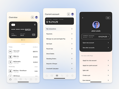 Fleur - Banking mobile app UI app banking banking app branding mobile app ui ux