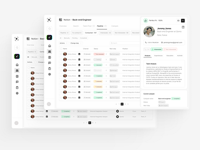 AI Powered Sourcing SaaS design product recruitment saas ui ux