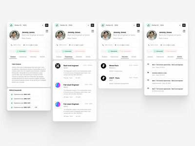 AI Powered Sourcing SaaS design product recruitment saas ui ux