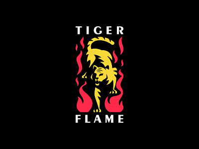 Tiger Flame Logo animal beast branding burning business design fire flame logo logo design logos mascot minimal security silhouette simple tiger tigers vector wild