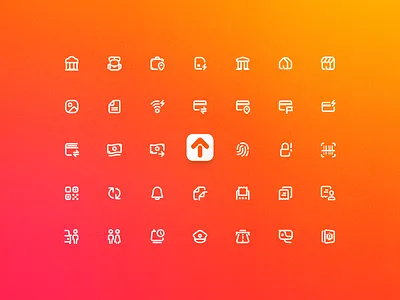 TOP Icon Family clean cute designprocess figma icon icondesign iconfamily iconography icons iconset orange responsiveicons top uidesign userinterface uxui