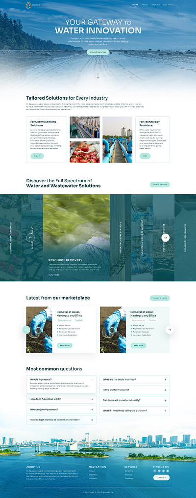 Water Innovation - UI/UX branding design graphic design ui ux