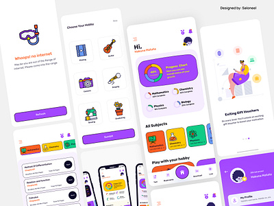 E-Learning Mobile App UI Kit – Modern Online Education UI Design 2025 app bold brutalism uistyle brutlism coching e learning edtech elearning kit learning learningapp modern neel litoriya onlineeducation saloni ui ux