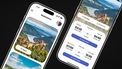 First Dribbble Post – Travel App design junior ui uiux ux