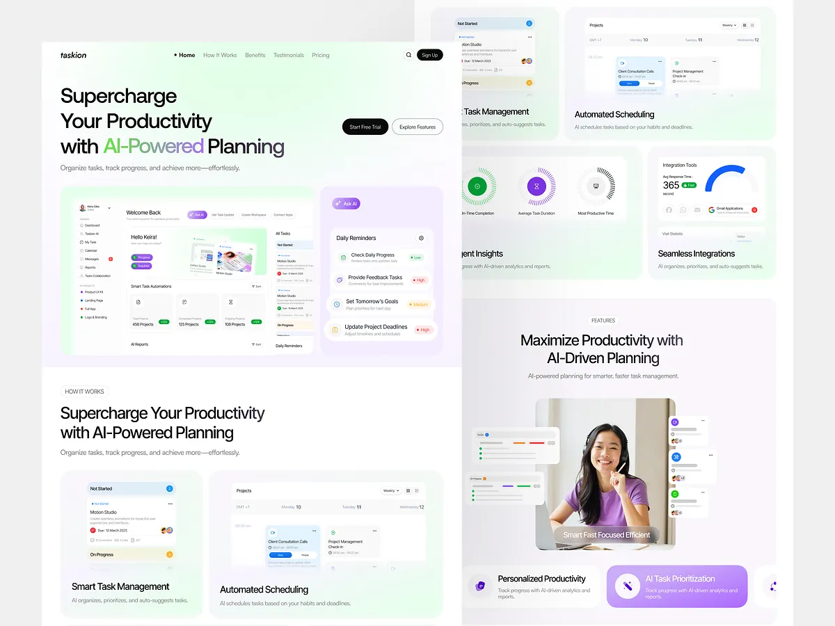 Task Management Website designs, themes, templates and downloadable ...