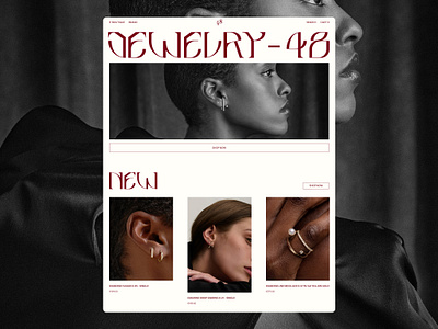 Jewelry-48 design figma graphic design minimal typography ui web
