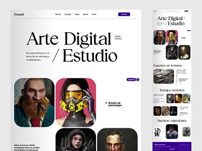 Página Web de Estudio de desarrollo de Videojuegos 3d character design creative creative agency creative direction environment design games motion graphics portfolio studio ui webdesign