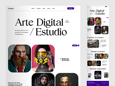 Página Web de Estudio de desarrollo de Videojuegos 3d character design creative creative agency creative direction environment design games motion graphics portfolio studio ui webdesign