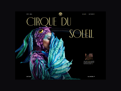 Educational project. Cirque du Soleil ui