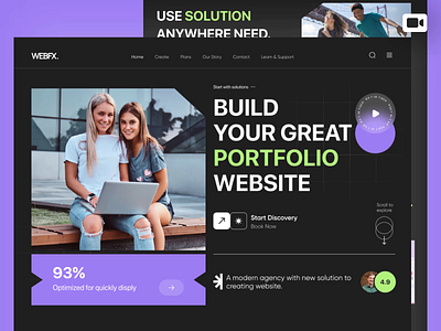 Portfolio || Landing Page Exploration product ui ux web website