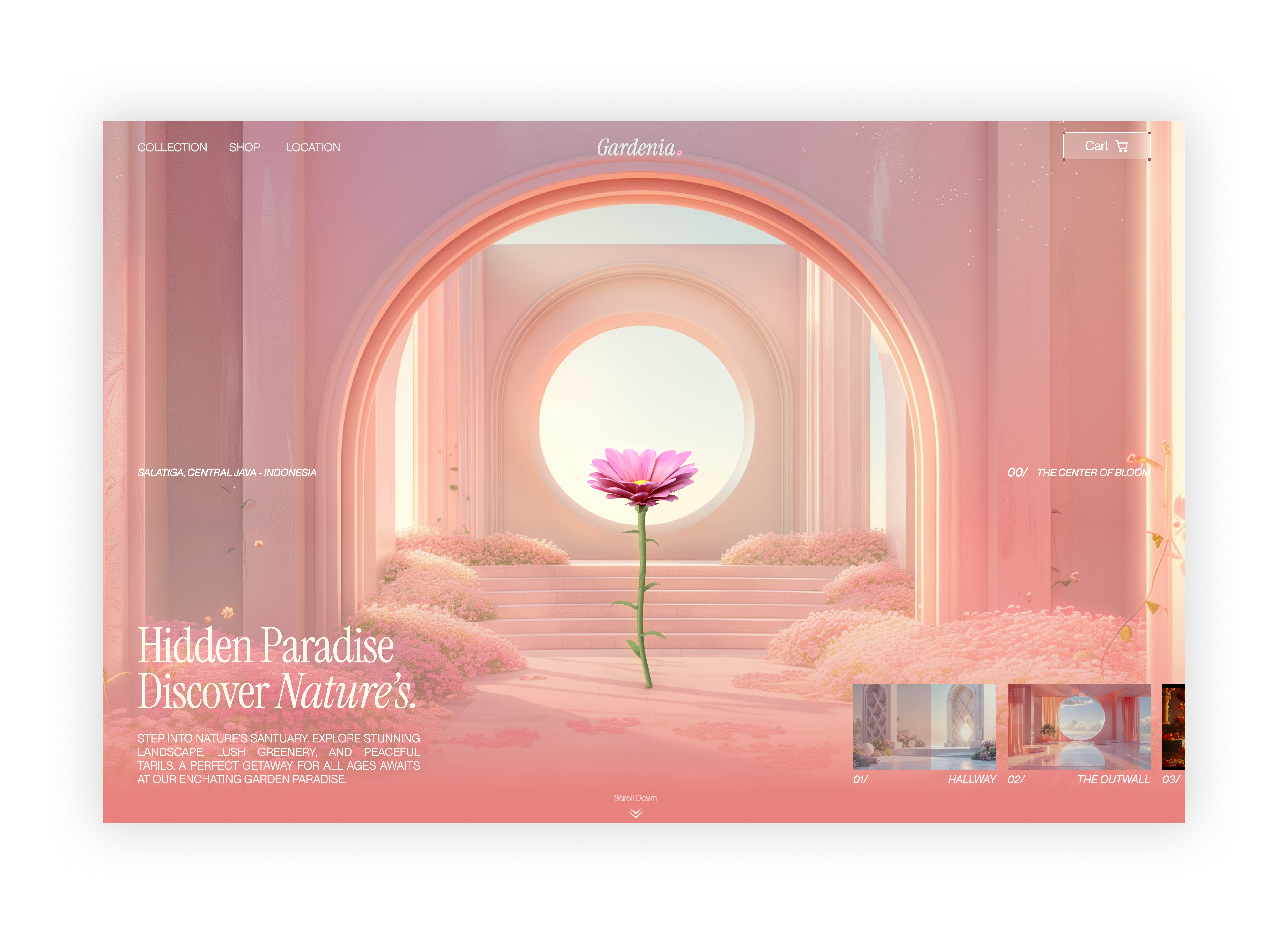 Premium Flowers Marketplace bouquet branding clean ecommrece elegant flowers landing page layout design marketplace minimal nature paradise productshowcase shop ui uidesign uiux web web design website